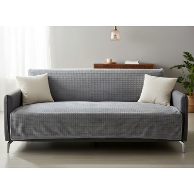 Mybesthome Přehoz na sedačku - pohovku - deka SOFIA II. světle šedá 200x220 cm – Zboží Mobilmania