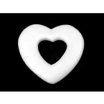Prima-obchod Srdce 25 x 24 cm polystyren bílá – Zboží Mobilmania