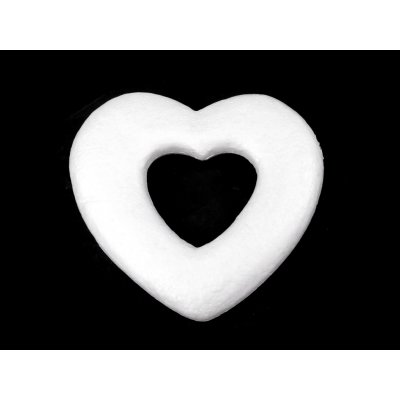 Prima-obchod Srdce 25 x 24 cm polystyren bílá – Zboží Mobilmania