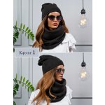Fashionweek Moderni zimní set čepice a šála FAN01/K40 černá – Hledejceny.cz