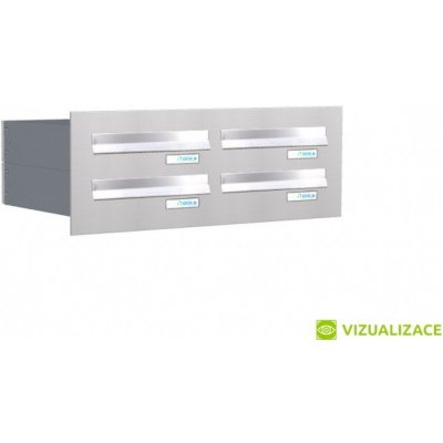 Poštovní schránka B-049 - pro zazdění s čelní deskou - NEREZ / šedá – Hledejceny.cz