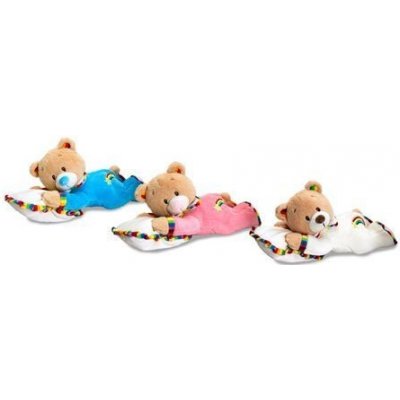 Keel Toys Spící medvídek Rainbow bílý