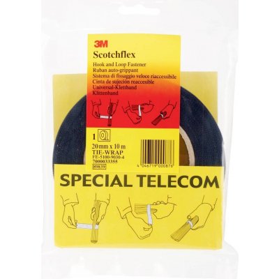 3M FE-5100-9030-4 pásek se suchým zipem ke spojování háčková a flaušová část (d x š) 10000 mm x 20 mm černá 10 m – Hledejceny.cz