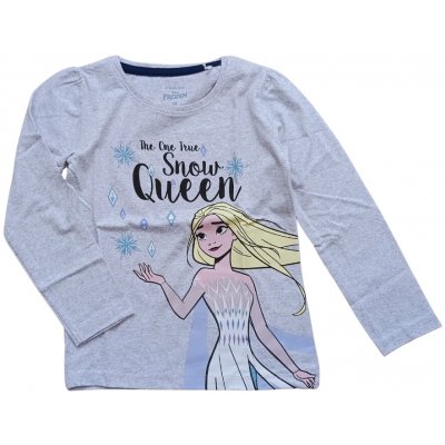 Eplusm dívčí tričko FROZEN ELSA snow queen dlouhý rukáv šedá – Zboží Mobilmania