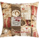 Bellatex Polštář EMA Káva hnědá červená 45x45 – Zboží Dáma