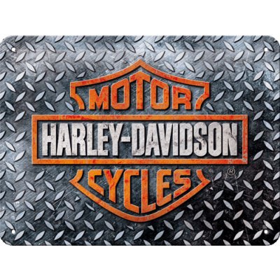 Nostalgic Art Plechová cedule Harley-Davidson Diamond plate 15 x 20 cm – Zboží Mobilmania