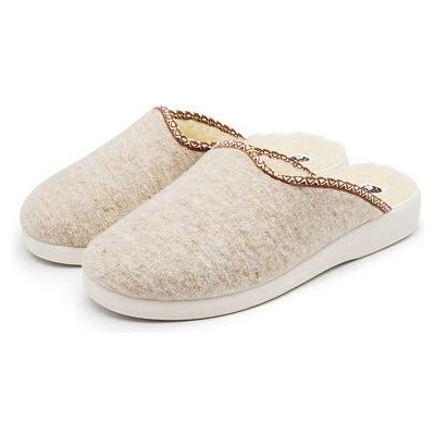 Vlnka dámské vlněné pantofle béžová – Zboží Dáma