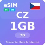 Česká republika Mobilní Internet - eSIM 1GB 7 dní datová SIM karta – Hledejceny.cz