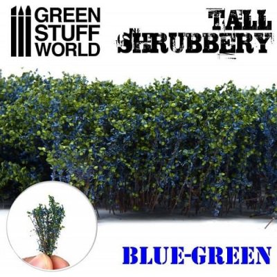 Dekorace Green Stuff World Tall Shrubbery: Blue Green – Zboží Živě