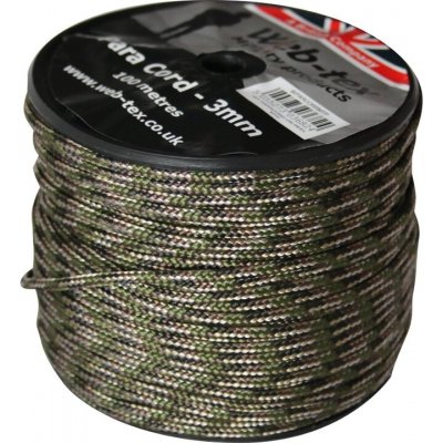 Padáková šňůra - paracord na cívce Web-tex® 3 mm, 100 metrů - MTP – Zboží Mobilmania