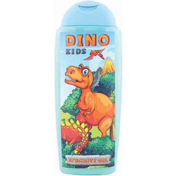 DINO dětský krémový sprchový gel modrý dinosaurus 300 ml