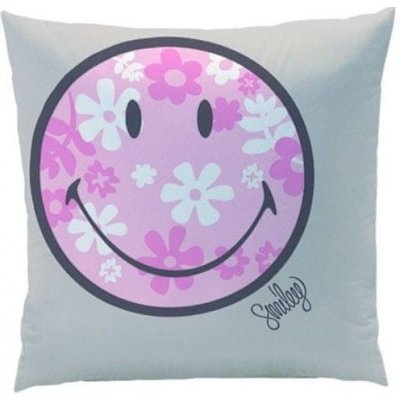 CTI Oboustranný polštář SMILEY Flowers 40x40 – Zboží Mobilmania