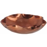 Vlnitá hliníková miska pod čajovou svíčku v barvě mědi - 11,5*11,5*2,5 cm - J-Line by Jolipa – Zboží Dáma