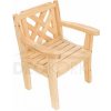 Zahradní židle a křeslo DEOKORK Masivní zahradní křeslo z borovice ROMANTIC (32 mm)