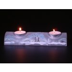 DT GLASS Trubicový svícen ARC na 2 svíčky malovaný tyrkysová – Zboží Mobilmania