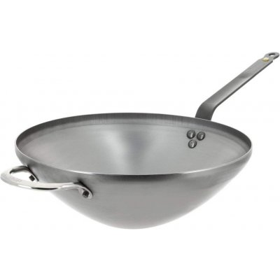 de Buyer Železná pánev WOK s plochým dnem 32 cm