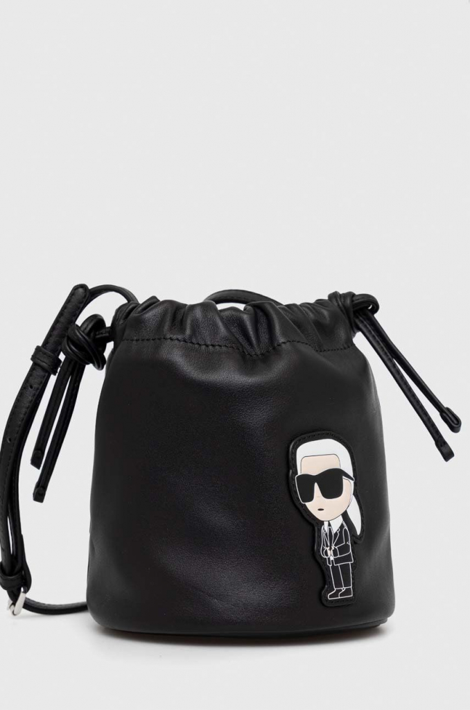 Karl Lagerfeld kožená kabelka černá 230W3043