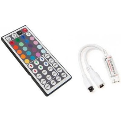 Dálkový IR ovladač k RGB LED pásku - 44 tlač – Sleviste.cz