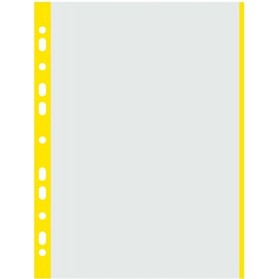 Euroobaly A4, barevná boční lišta, matný, žlutý, A4, 40 micronů, DONAU - 100ks – Zboží Dáma