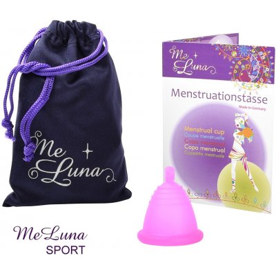 Me Luna menstruační kalíšek S Shorty s kuličkou fuchsia – Zboží Dáma