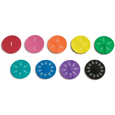Montessori Barevné zlomky - magnetické pěnové kruhy – Zboží Dáma
