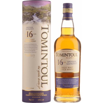 Tomintoul Single Malt Scotch Whisky 16y 40% 0,7 l (tuba)