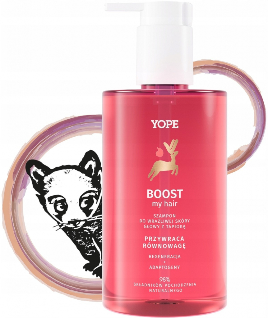 Yope Boost my hair šampon pro citlivou a podrážděnou pokožku hlavy 300 ml