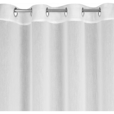 EUROFIRANY ZÁCLONA NA KROUŽCÍCH LUNA 140X250 CM BÍLÁ – Zboží Mobilmania