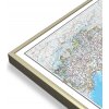 Nástěnné mapy National Geographic Itálie - nástěnná mapa Classic 60 x 85 cm Varianta: mapa v hliníkovém rámu, Provedení: zlatý matný rám