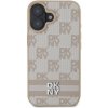 Pouzdro a kryt na mobilní telefon Apple DKNY PU Leather Checkered Pattern and Stripe pro iPhone 16 Pink DKHCP16SPCPTSSP