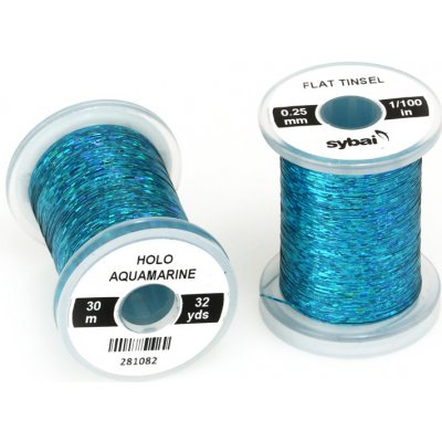 Sybai Plochá Lametka Flat Tinsel Holographic Aquamarine 0,25 mm – Zboží Mobilmania