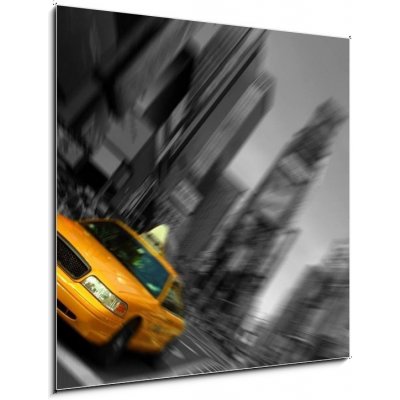 Obraz 1D - 50 x 50 cm - New York City Taxi, Blur focus motion, Times Square New York City Taxi, Blur zaostřování, Times Square – Zboží Mobilmania
