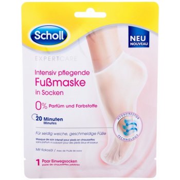 Scholl PediMask Expert Care Coconut Oil 20 minutová vyživující maska na nohy s kokosovým olejem 1 pár