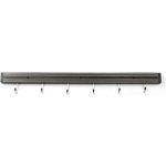 Hendi 820407 magnetická lišta na nože s háčky 62,5 x 4 x 2 cm - barva černá UX – Sleviste.cz