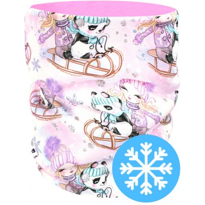 V-Mart zateplený nákrčník Pandy na sáňkách – Zboží Dáma