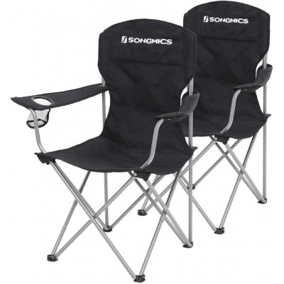 SongmicsHome Kempingové židle NOMAD, set 2ks, černá GCB08BK – Hledejceny.cz