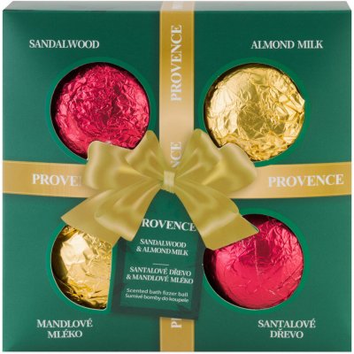 Provence Šumivá bomba do koupele santalové dřevo, mandle 4 x 90 g – Hledejceny.cz