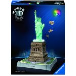 RAVENSBURGER 3D puzzle Iconics Svítící Socha Svobody (Noční edice) 108 ks – Zboží Dáma
