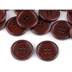 Knoflík dřevěný hnědá přírodní 24mm – Sleviste.cz