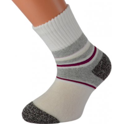 KUKS Dětské froté ponožky KOSÍK Bílo šedé – Zboží Mobilmania