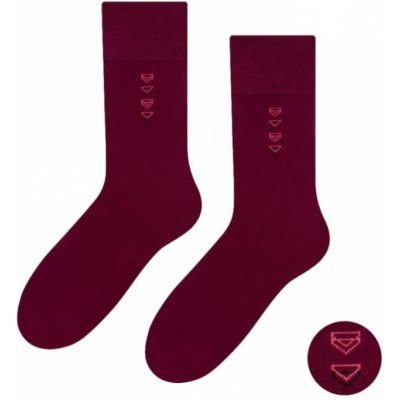 Steven 056-135 pánské ponožky bordová – Zboží Mobilmania