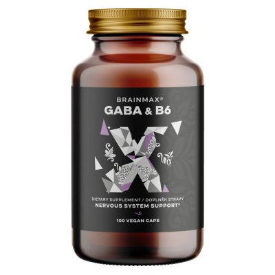 BrainMax GABA & B6 700 mg 100 rostlinných kapslí – Hledejceny.cz