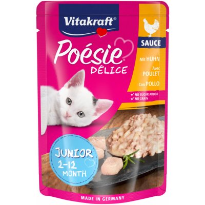 Vitakraft Cat Poésie DéliSauce junior kuřecí 85 g – Sleviste.cz