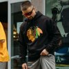 Pánská mikina s potiskem Mitchell & Ness NHL Team Logo Hoody Chicago Blackhawks Black