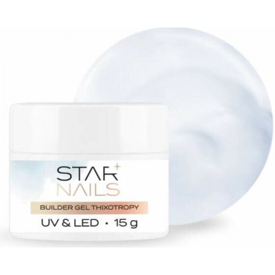 Starnails Uv Led Builder gel Thixotropy stavební tixo gel s tekutou pamětí Clear 001 15ml – Zbozi.Blesk.cz