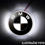 BMW podsvícený znak na kapotu - LED svítící logo - BÍLÁ - ČERNÁ a BÍLÁ – Zboží Mobilmania