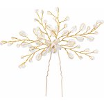 Troli Ozdobná pozlacená vlásenka s korálky – Zboží Dáma