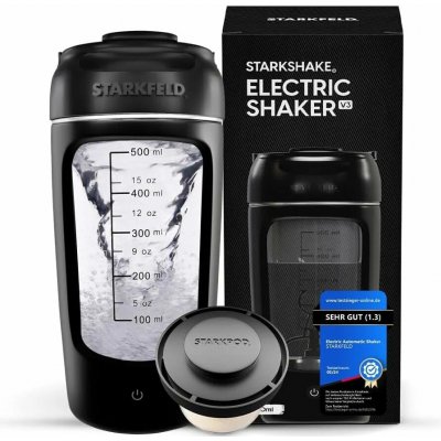 STARKFELD Přenosný elektrický shaker na protein 650 ml, černý – Zbozi.Blesk.cz