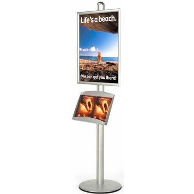 A-Z Reklama CZ Stojan Freestand - Rám A1 a plechová kapsa na letáky 2 x A4 – Zboží Mobilmania