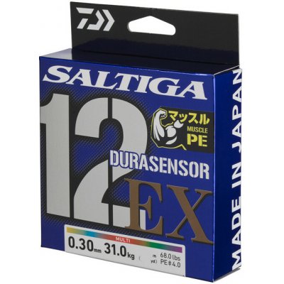 Daiwa Pletená Šnůra Saltiga Durasensor 12 Braid EX+Si3 Multi-Color 300m 300m, 45kg 0,35mm – Hledejceny.cz